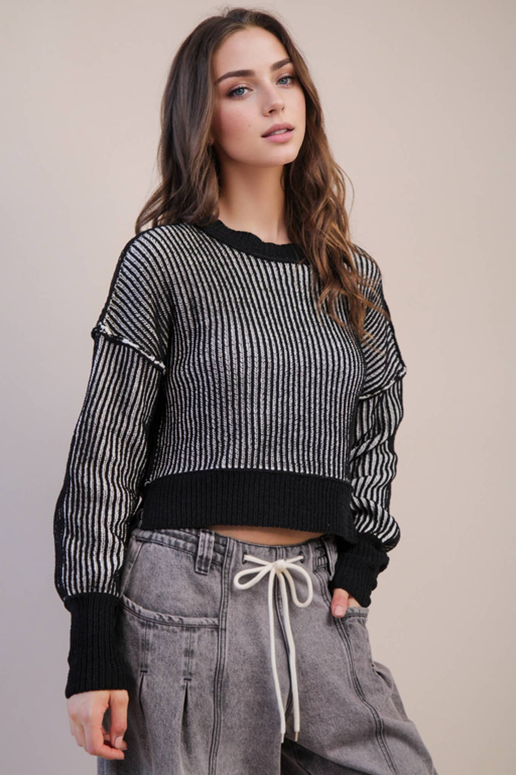 B&W Stripe Sweater