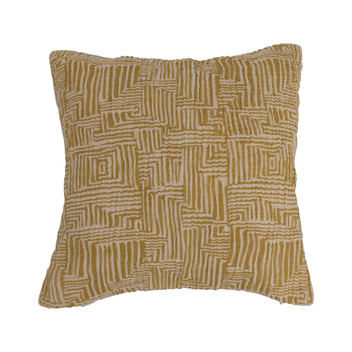 16" Abstract Mustard Pillow