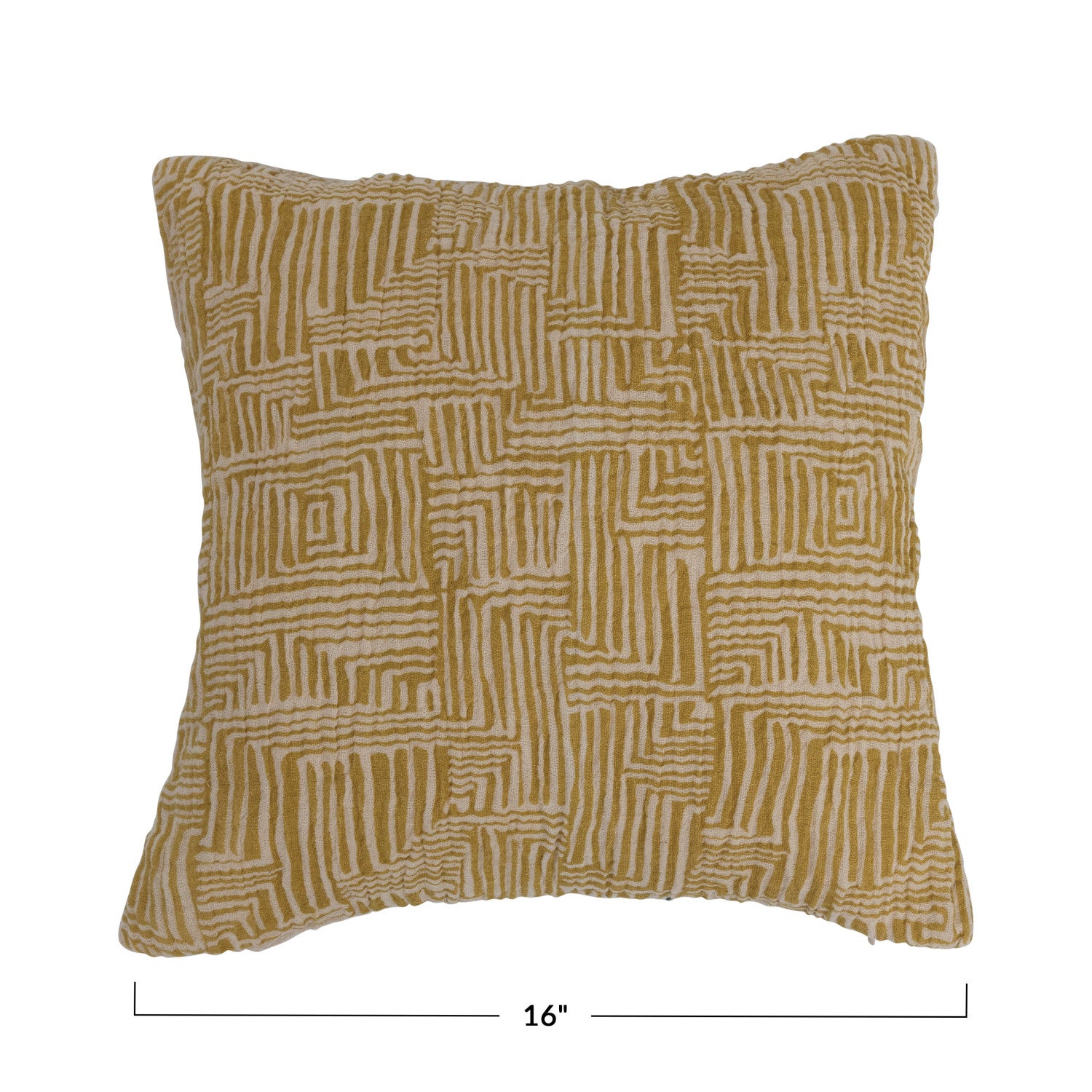16" Abstract Mustard Pillow