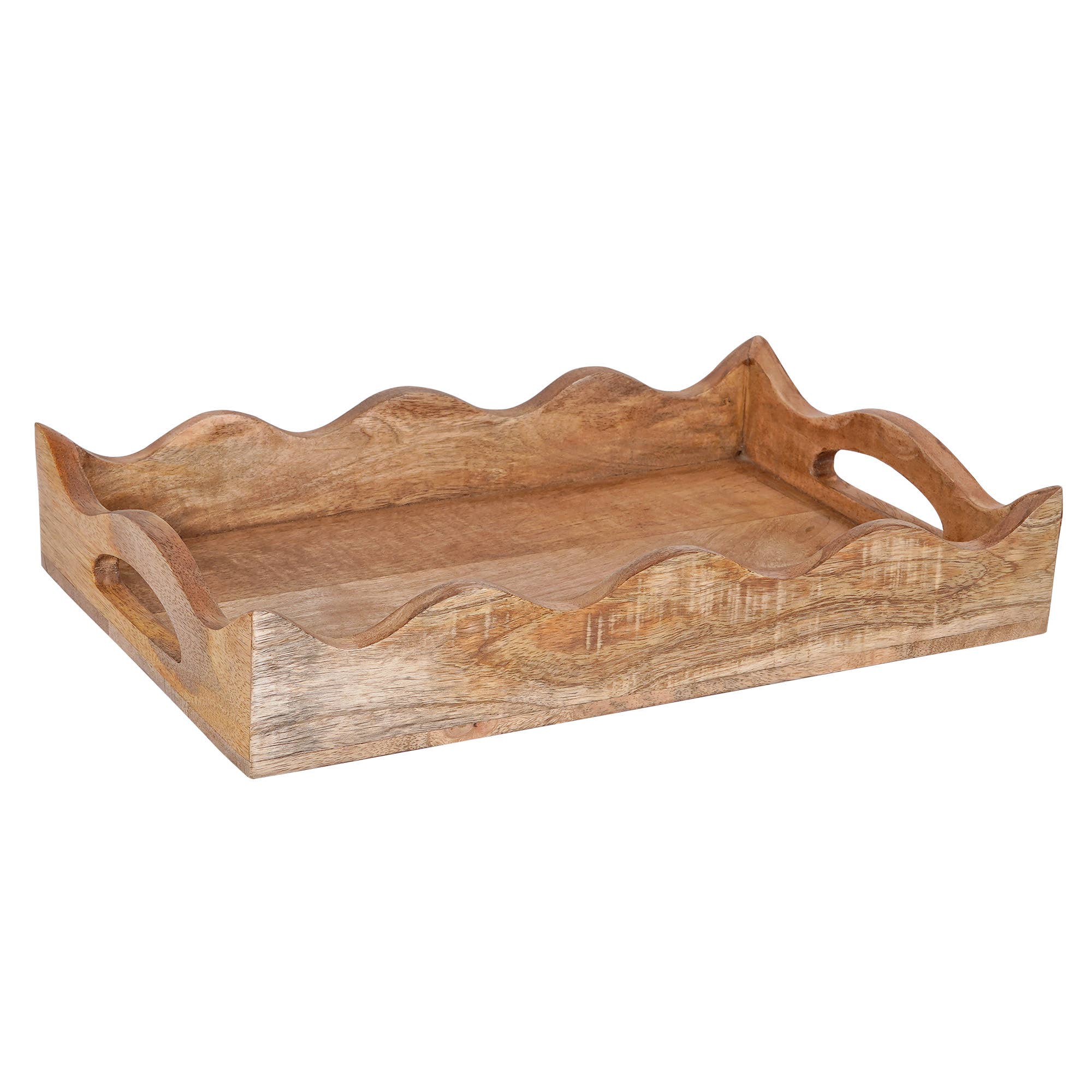 Scallop Mangowood Tray