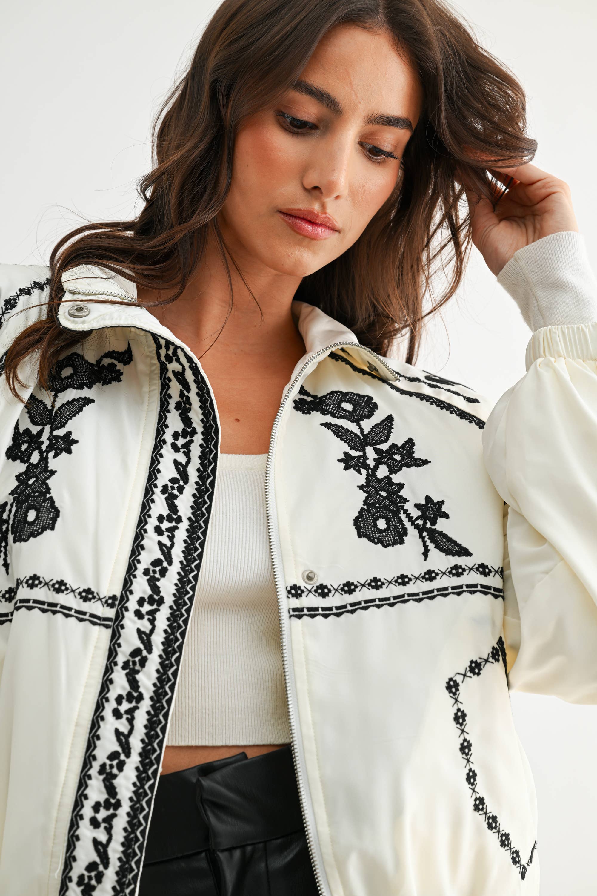 Embroidered Bomber Jacket