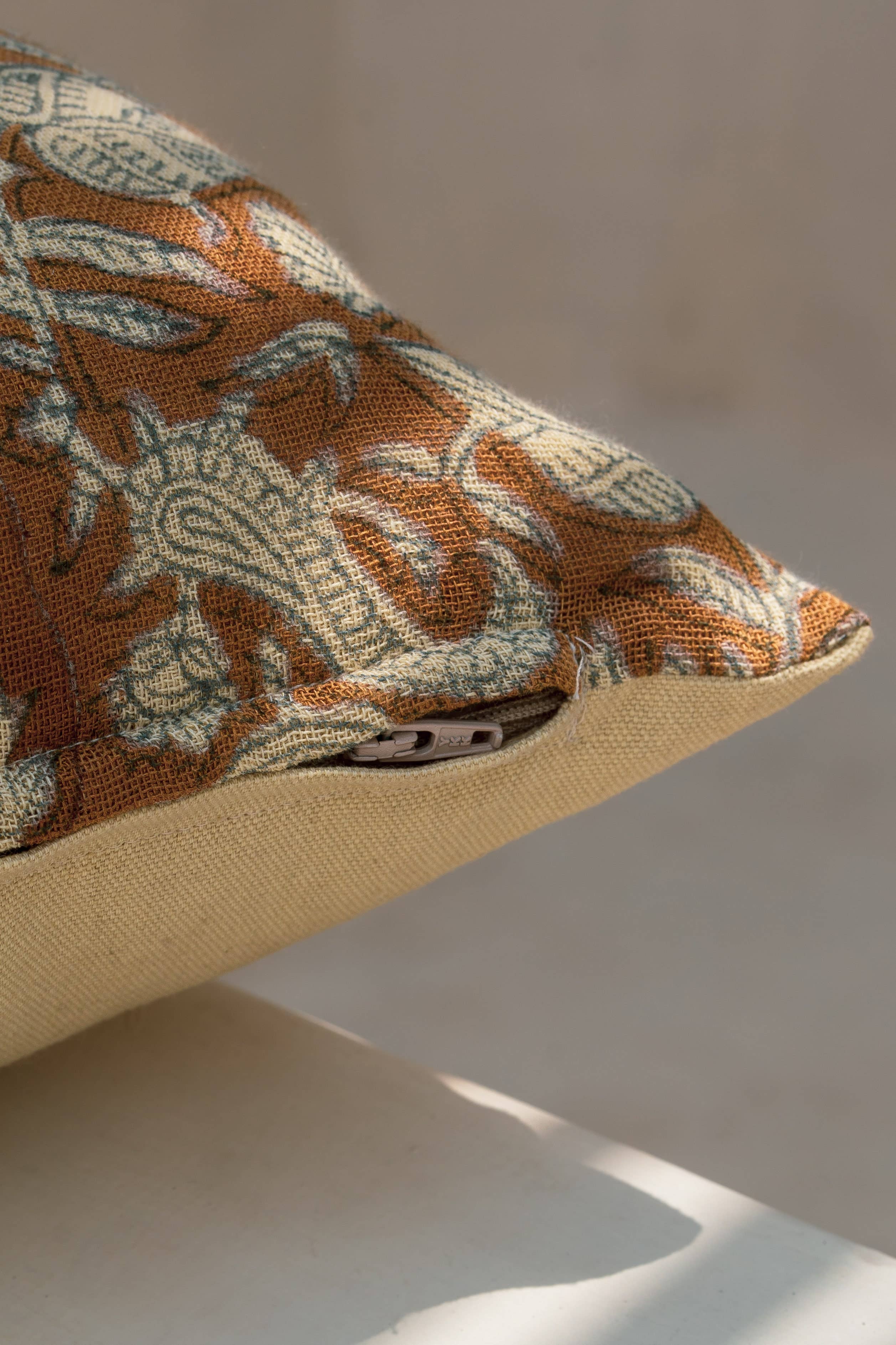 Floral Blockprint Pillow