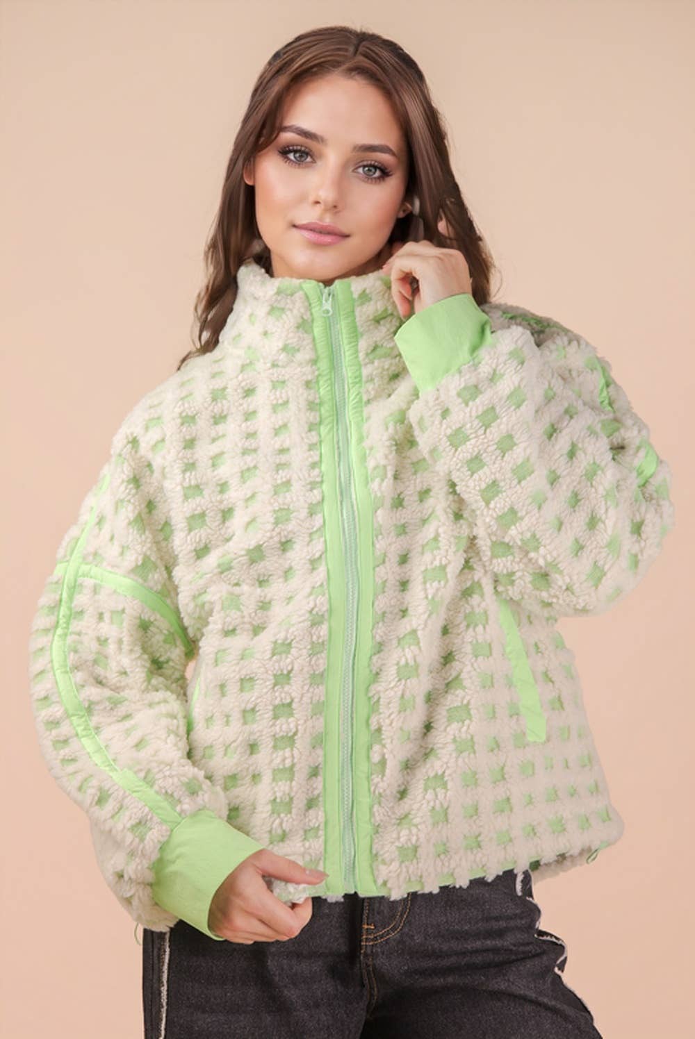 Checker Fleece Jacket
