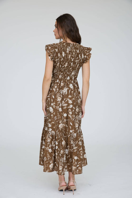 Autumn Bloom Midi Dress