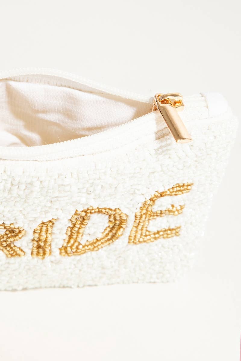 Beaded Coin Purse - Bride