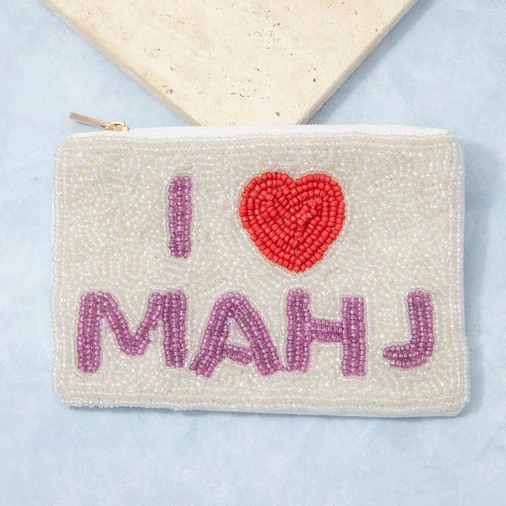 Beaded Coin Purse - I Love Mahj