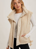 Beth Mock Neck Sherpa Vest