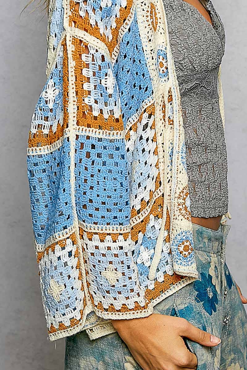 Blue Skies Crochet Cardi