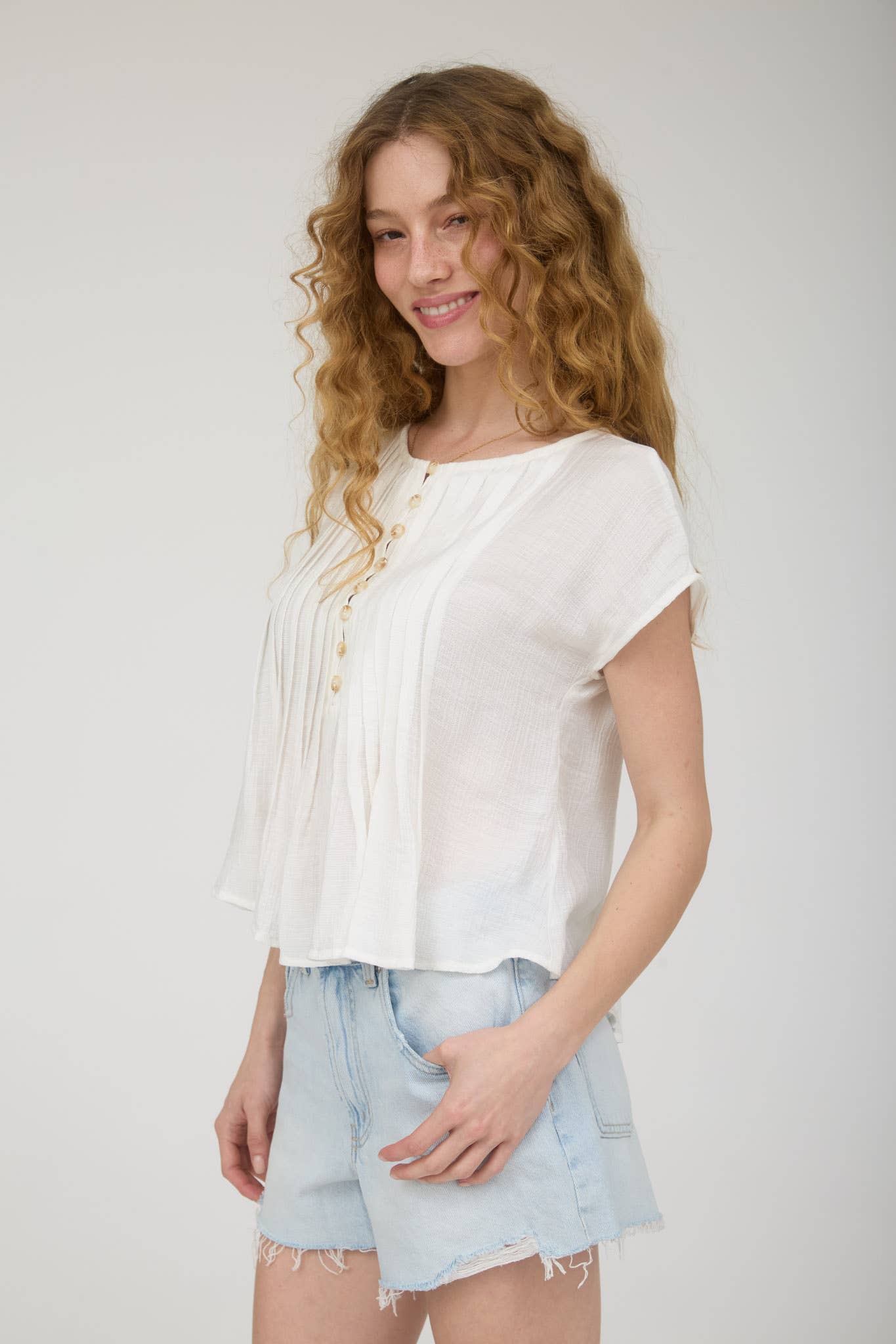 Clean Slate Button Blouse