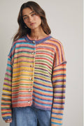 Rainbow Button Up Cardigan