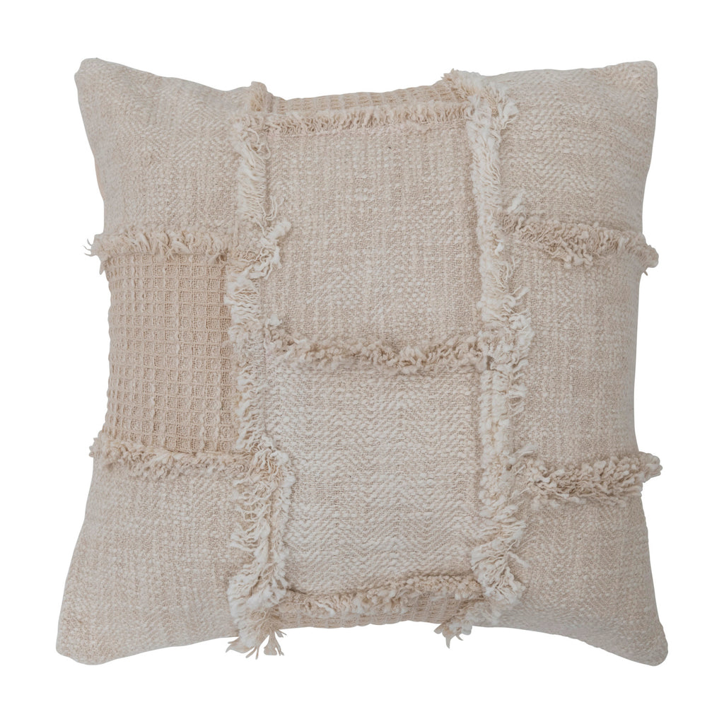 Cotton & Wool Patchwork Pillow
