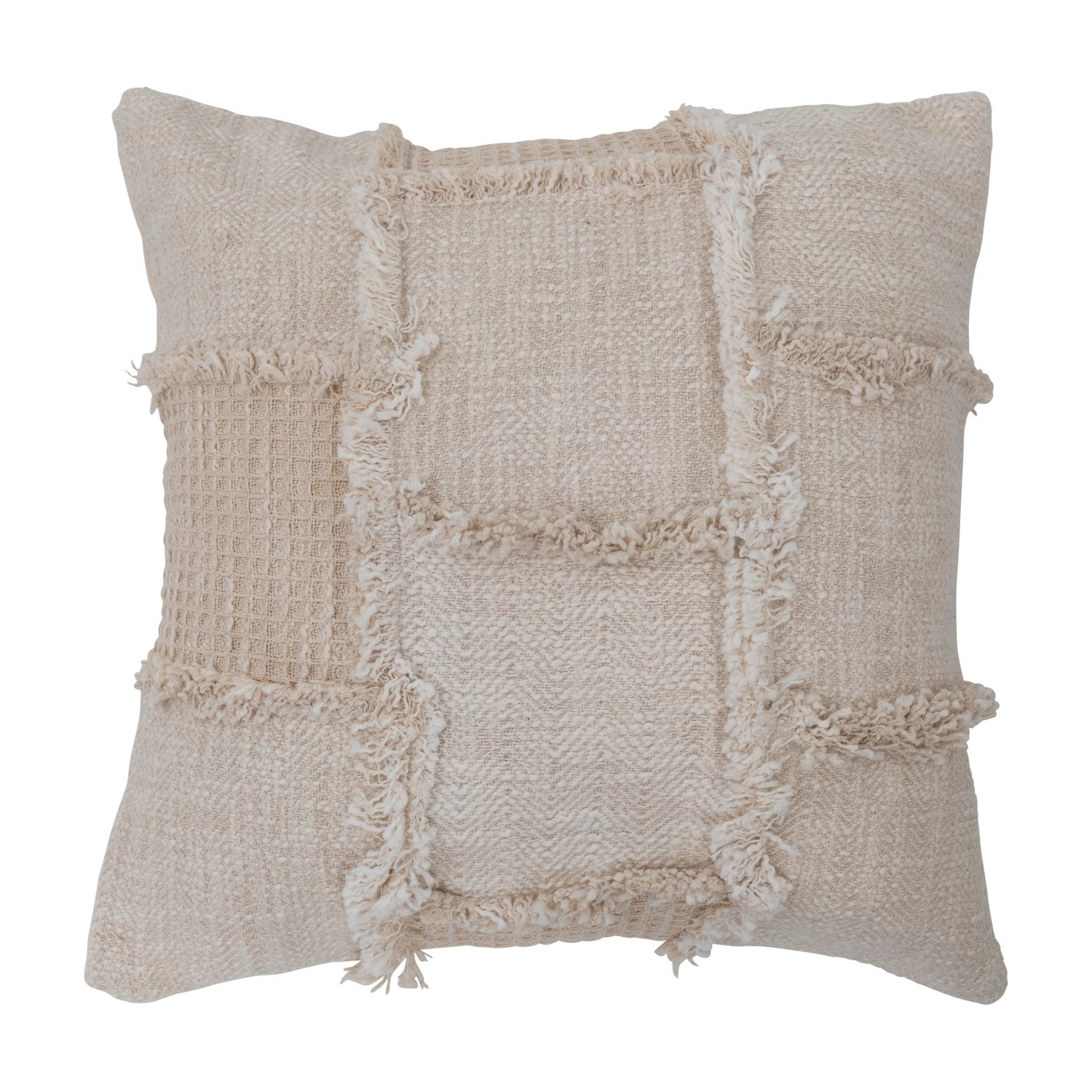 Cotton & Wool Patchwork Pillow