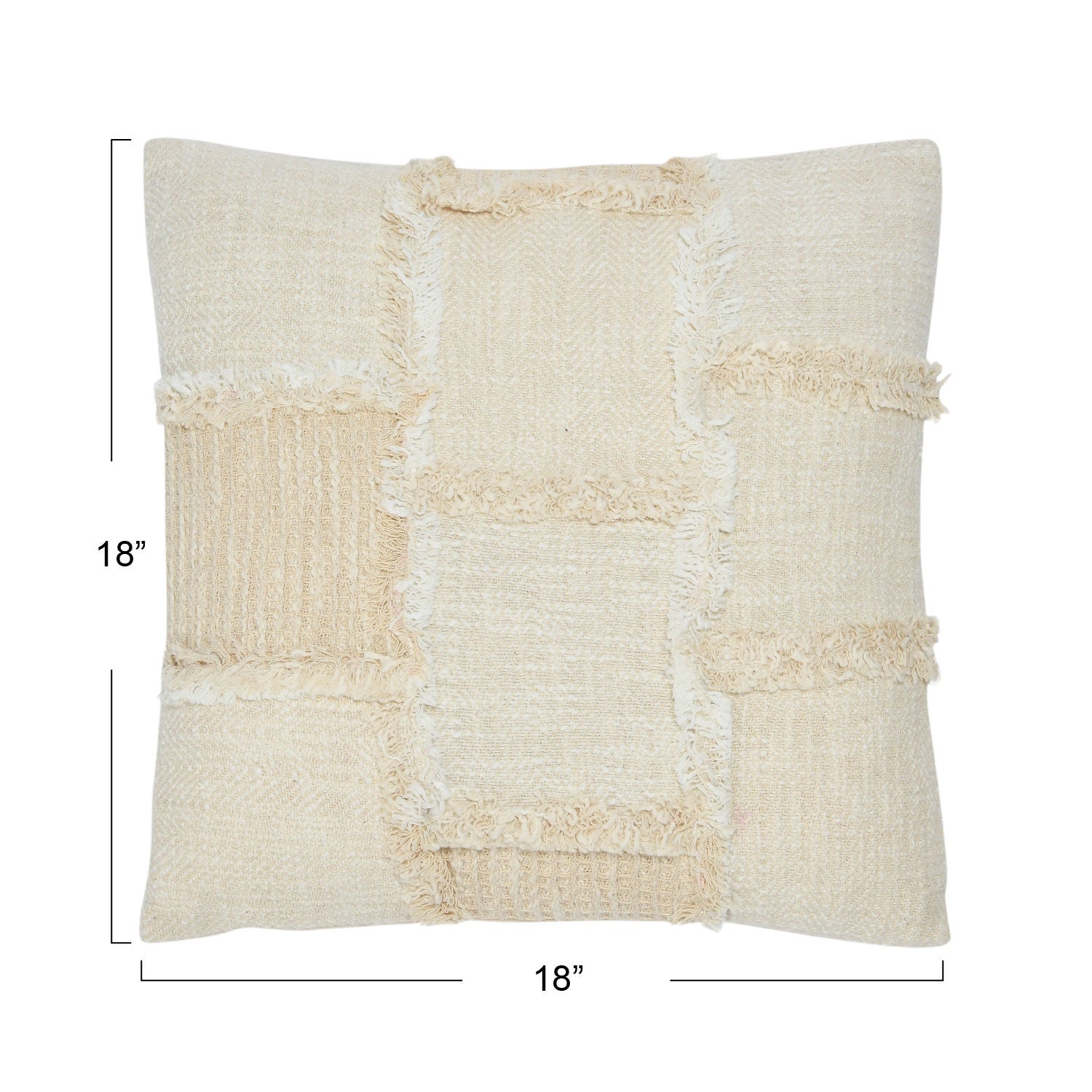 Cotton & Wool Patchwork Pillow