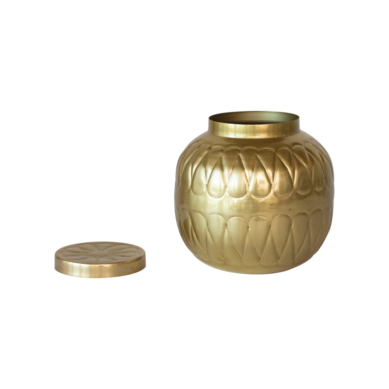 Decorative Gold Container w/ Lid