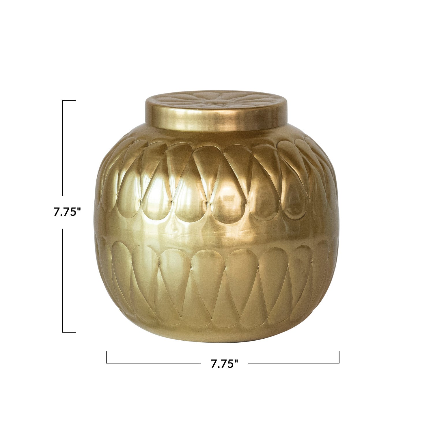 Decorative Gold Container w/ Lid