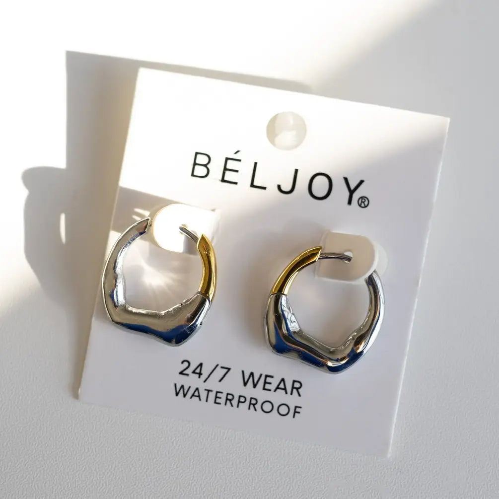 Elvo Irregular Huggie Hoops