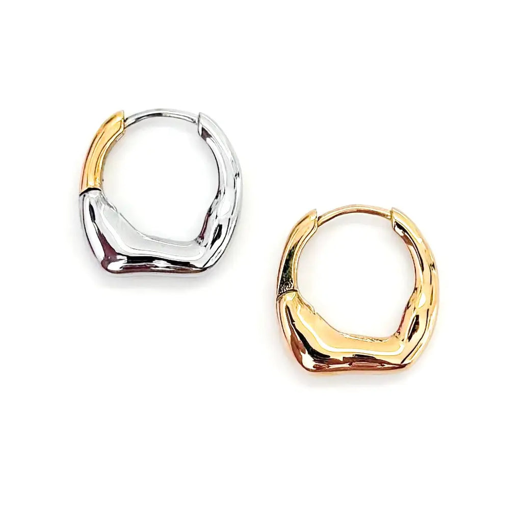Elvo Irregular Huggie Hoops