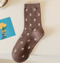 Floral Ruffle Crew Sock