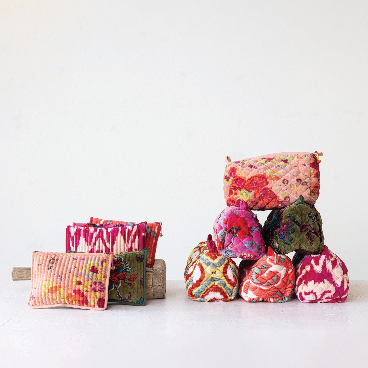 Harper Velvet Zip Pouch