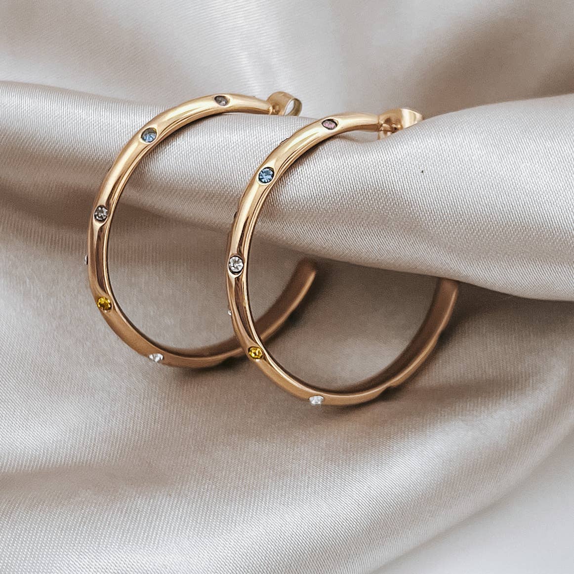 Elisha Crystal Hoop Earring