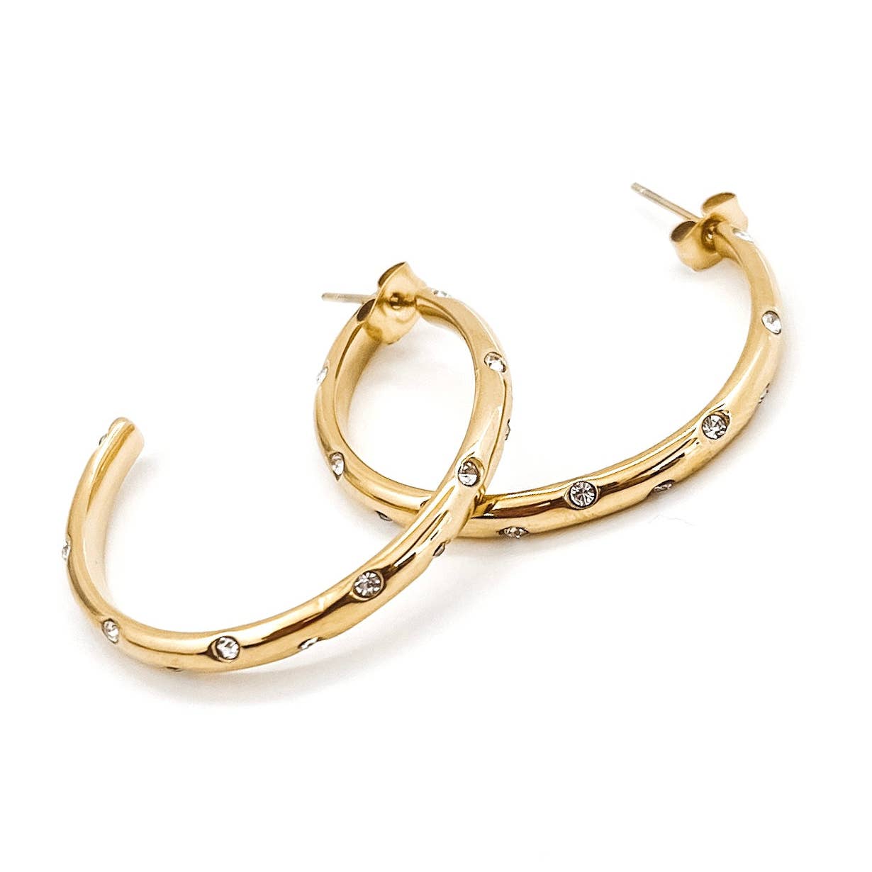 Elisha Crystal Hoop Earring