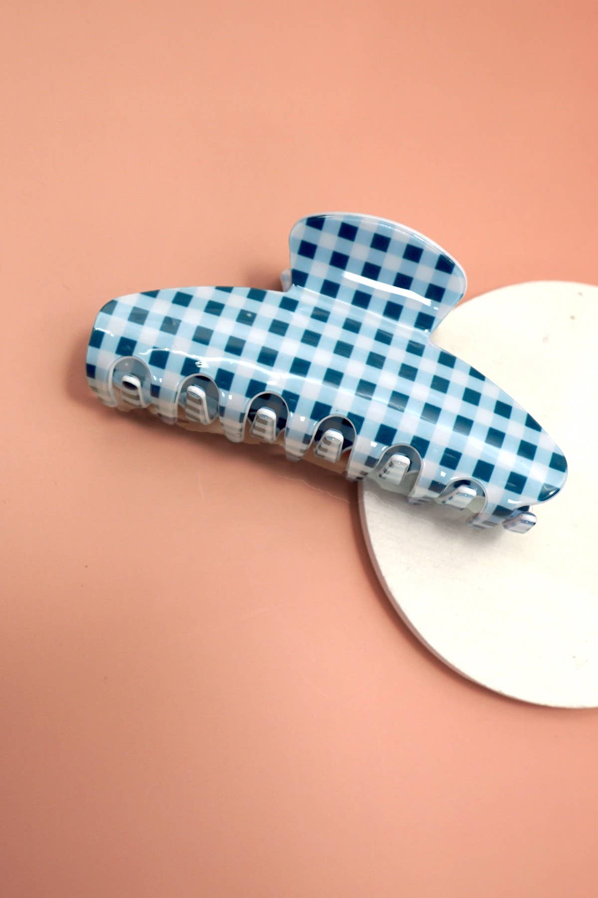 Jumbo Oval Plaid Hair Claw