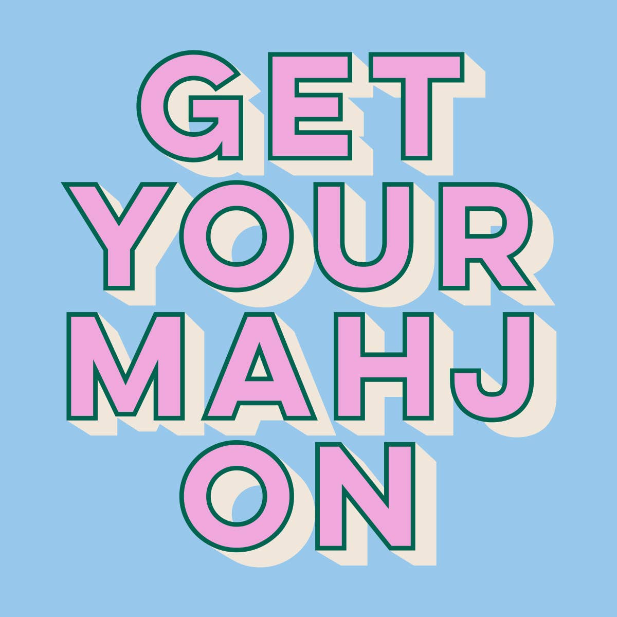 Mahjong Cocktail Napkin - Get Your Mahj On