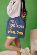Mahjong Denim Tote