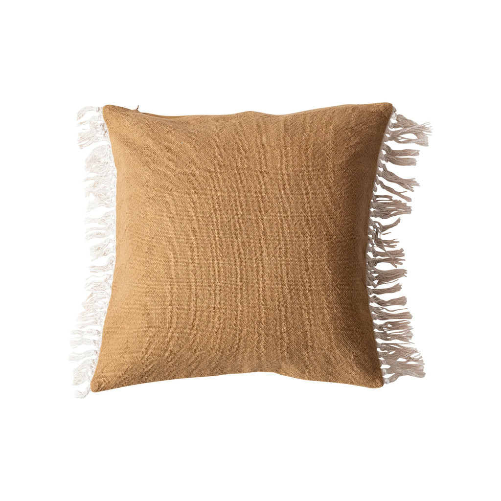 Mustard Pillow w/ Fringe