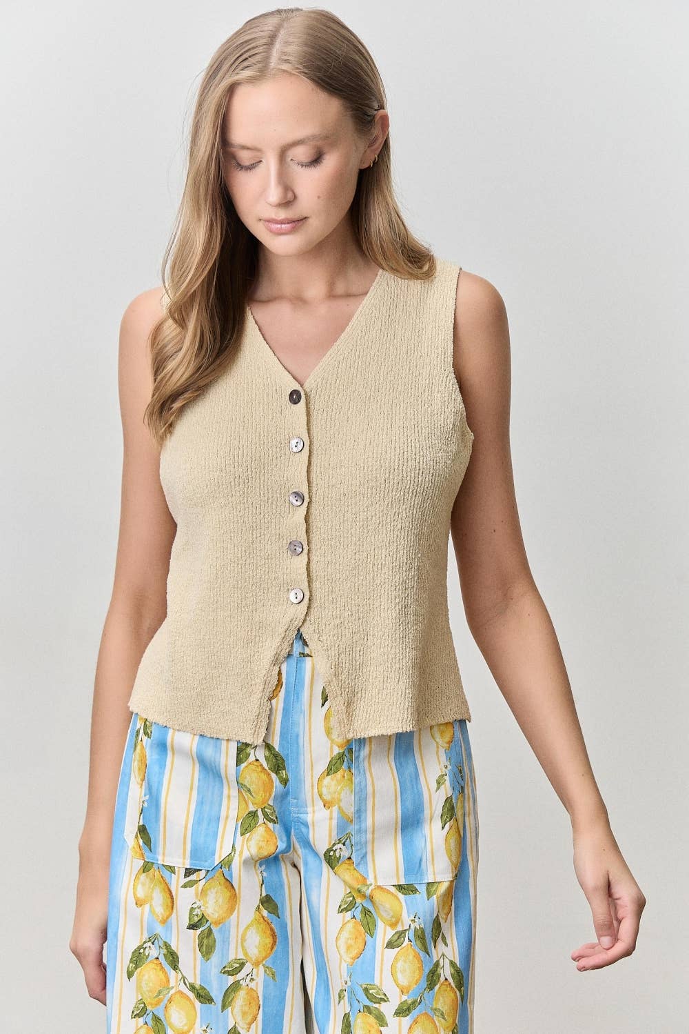 Oatmilk Knit Vest
