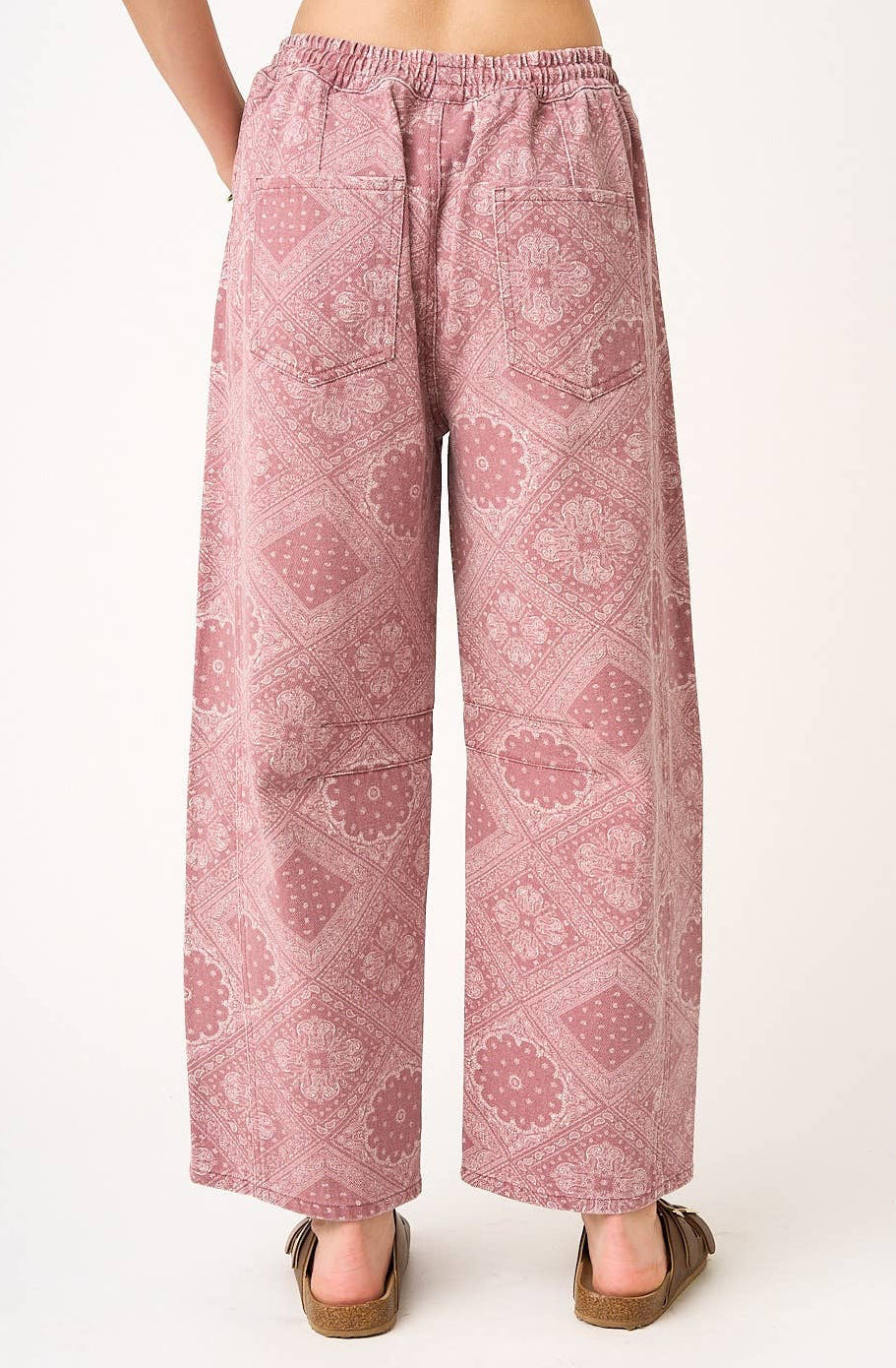 Paisley Barrel Leg Pants