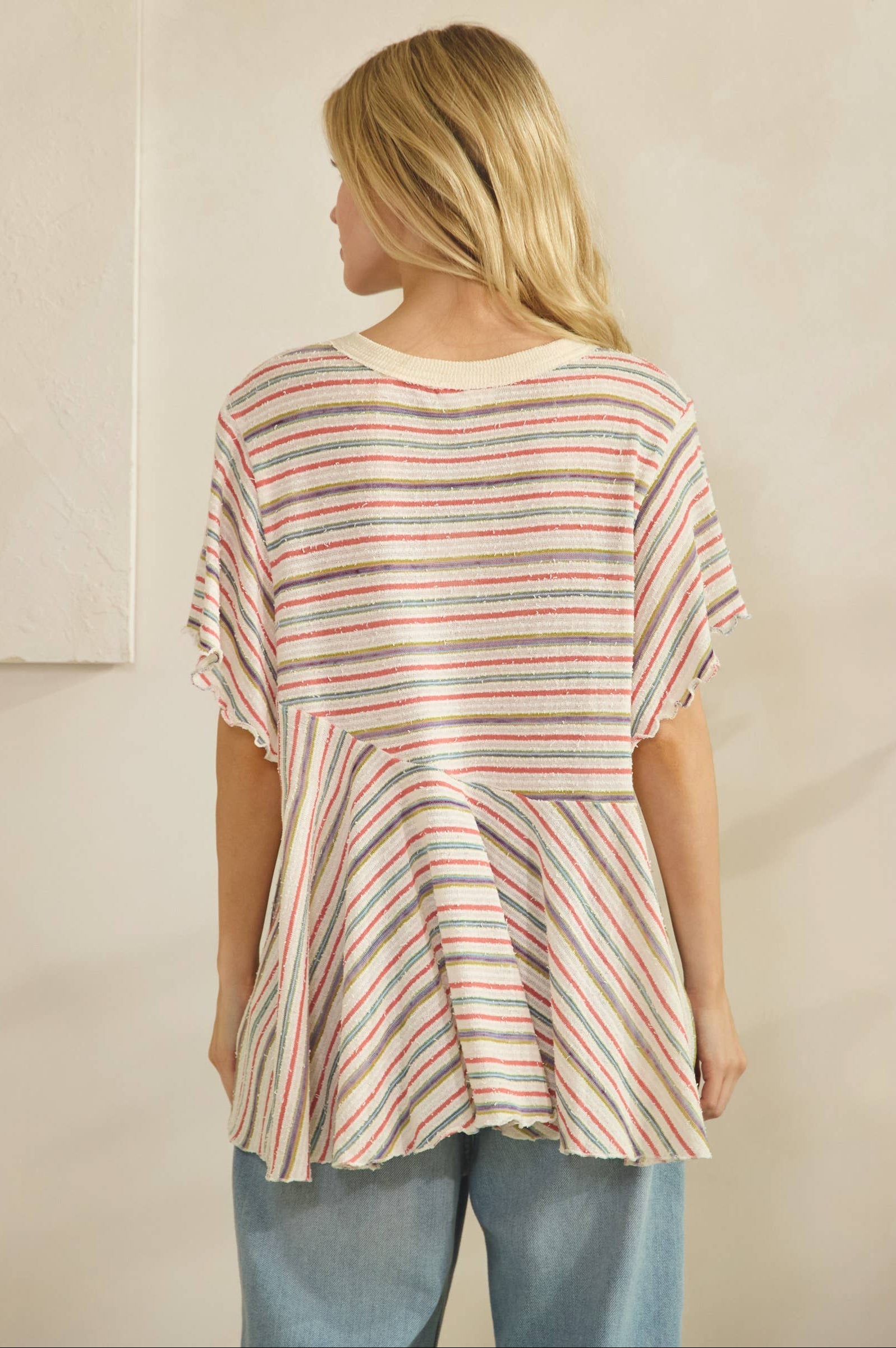 Rainbow Flowy Tee