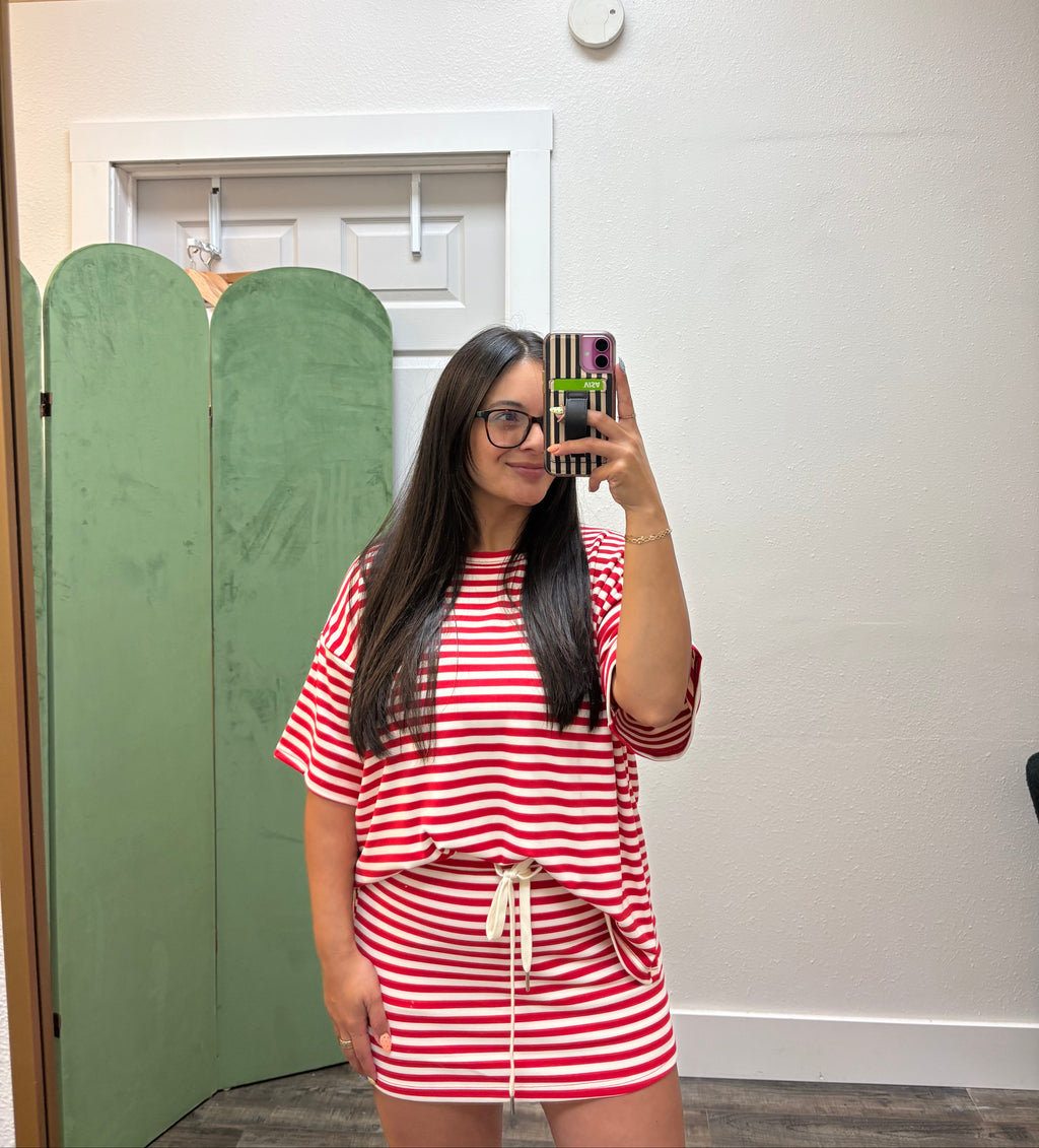 Red, White, & Stripes Mini Skort