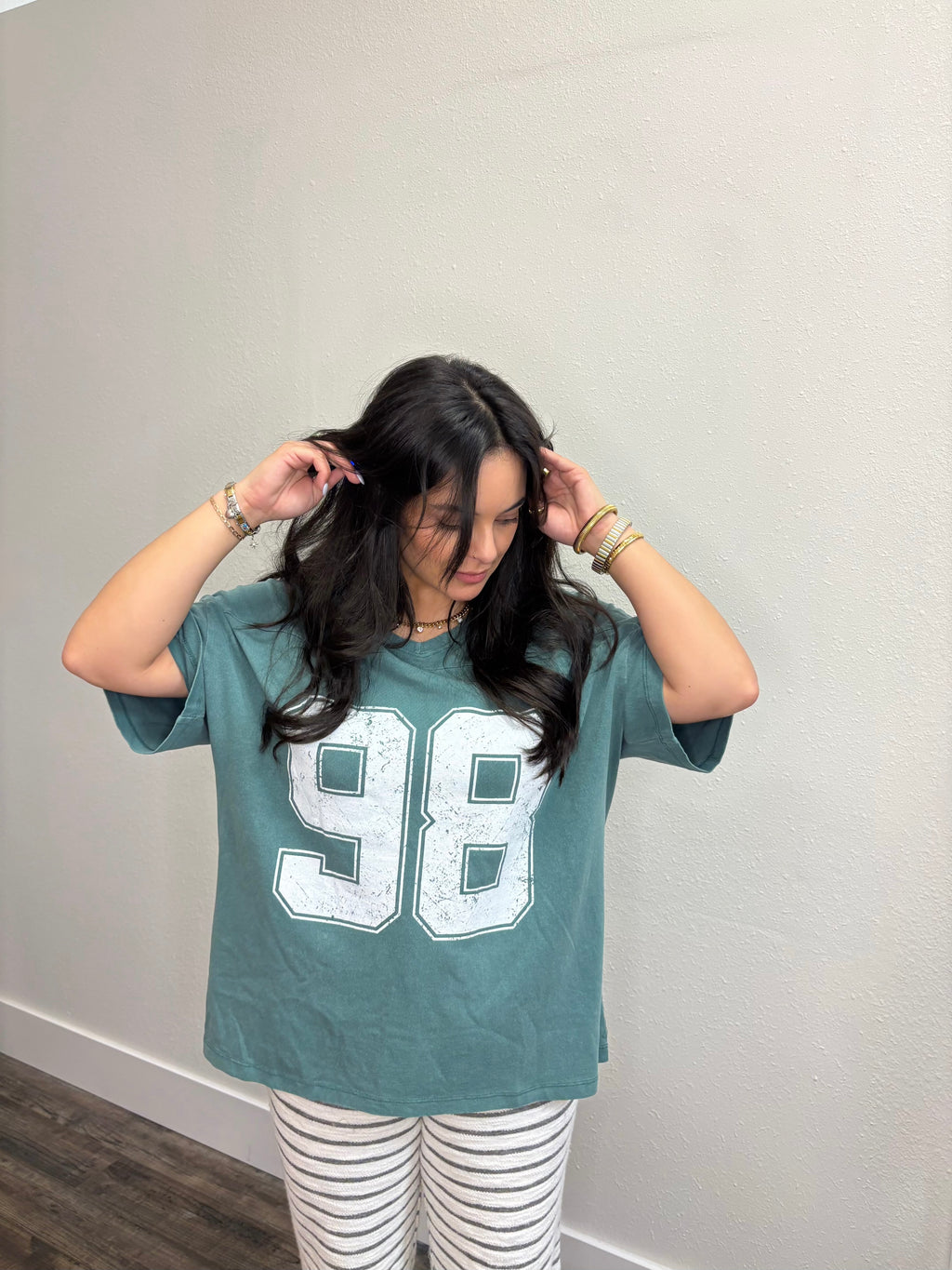 Retro Green Varsity Tee