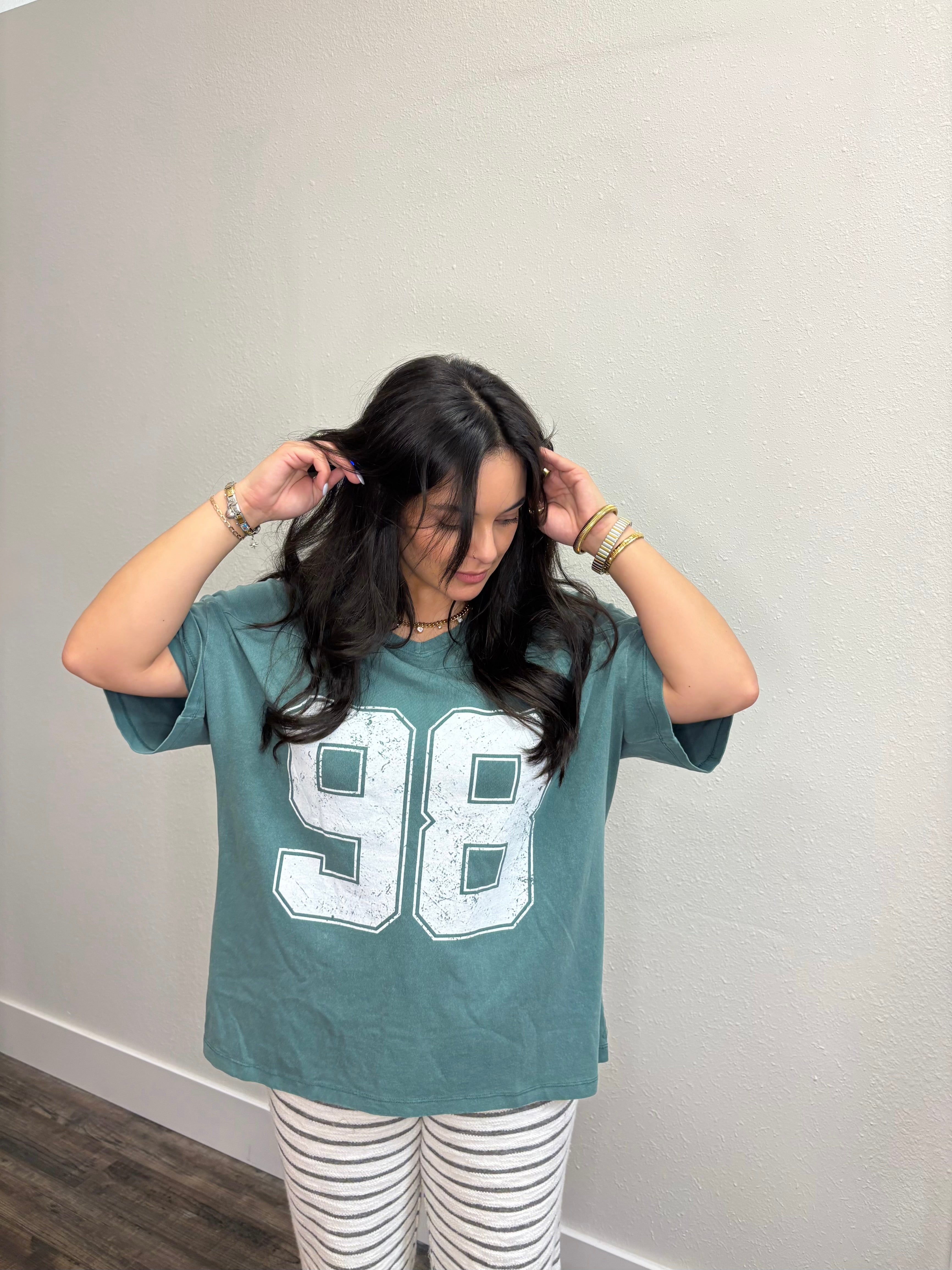 Retro Green Varsity Tee