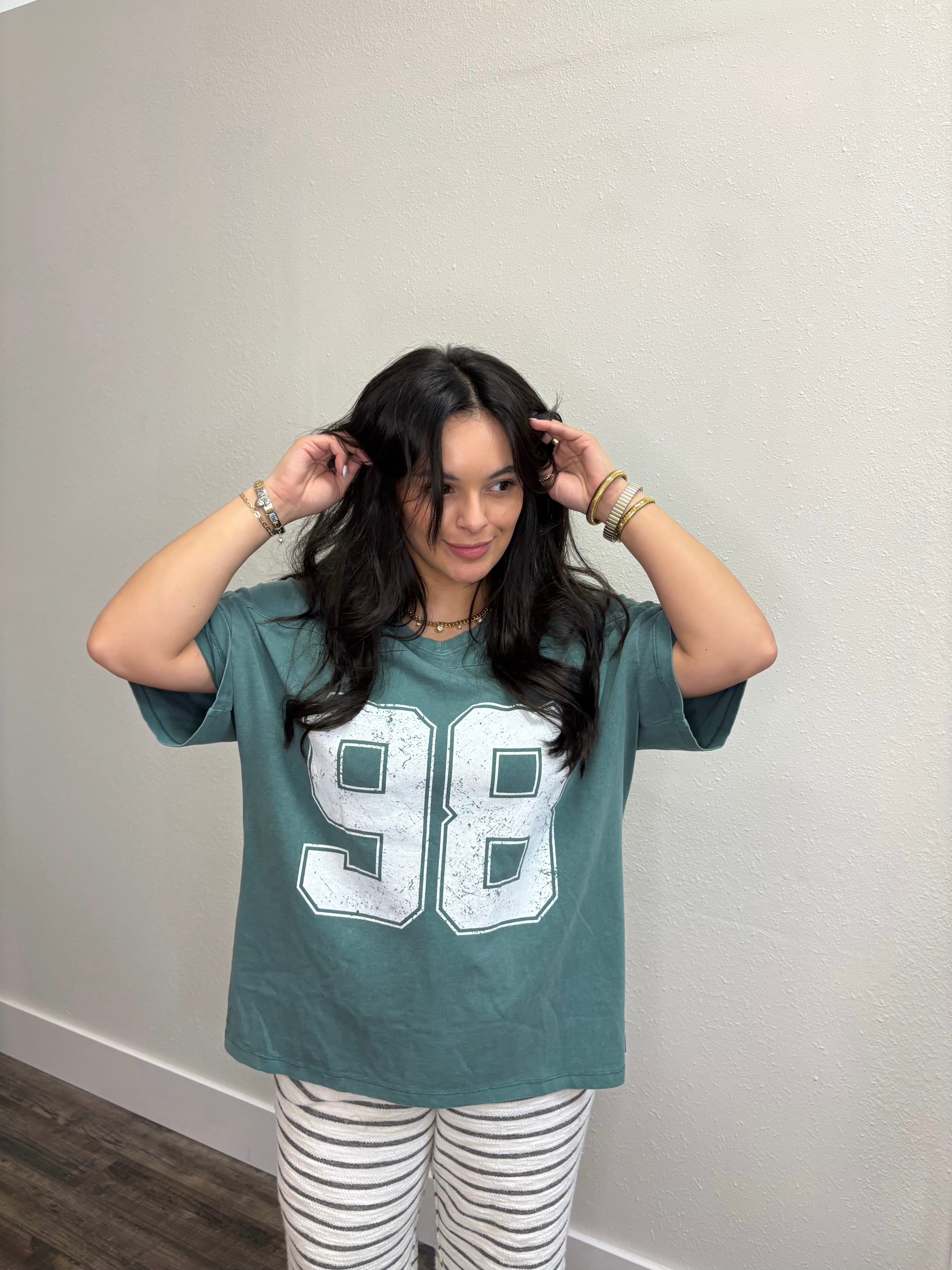 Retro Green Varsity Tee