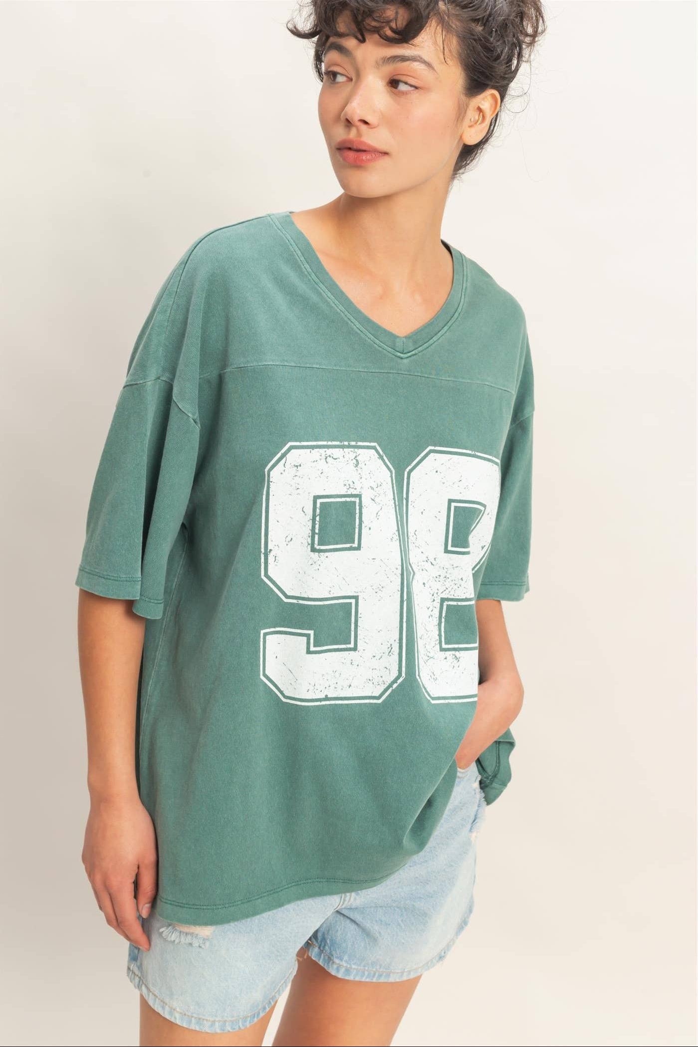 Retro Green Varsity Tee