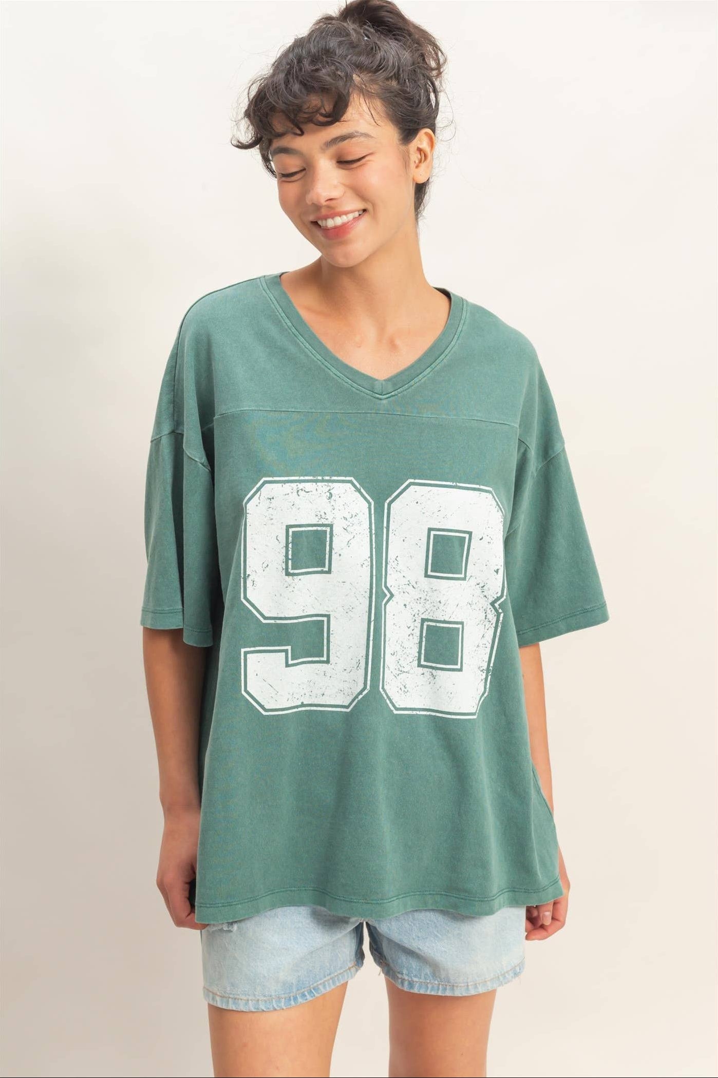 Retro Green Varsity Tee
