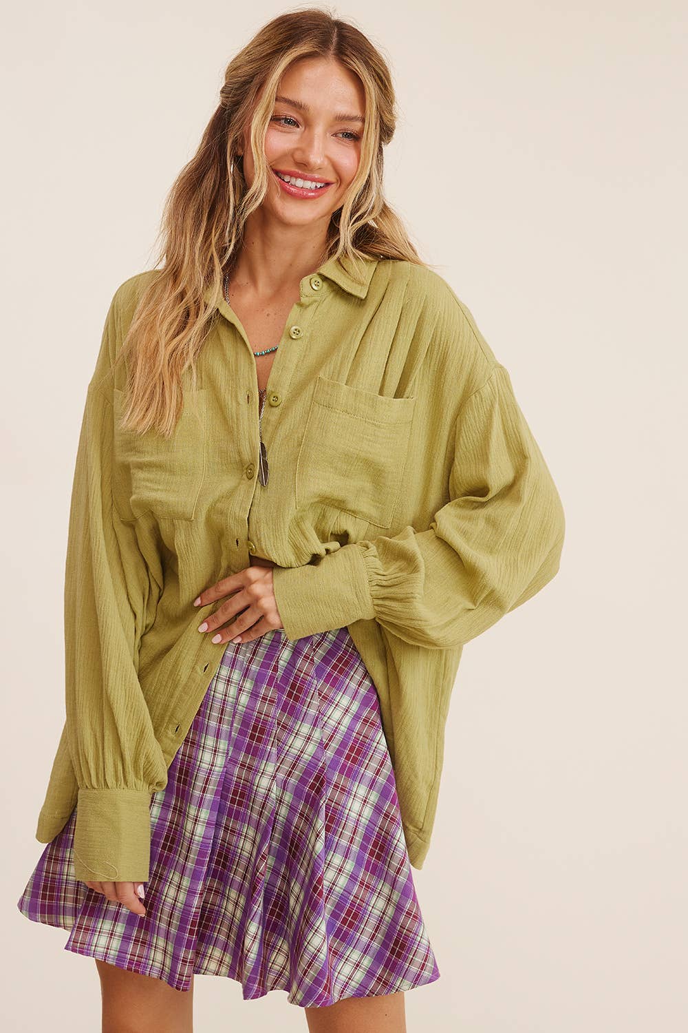 Sage Breeze Button Down