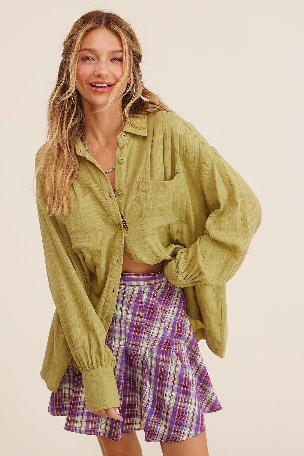 Sage Breeze Button Down