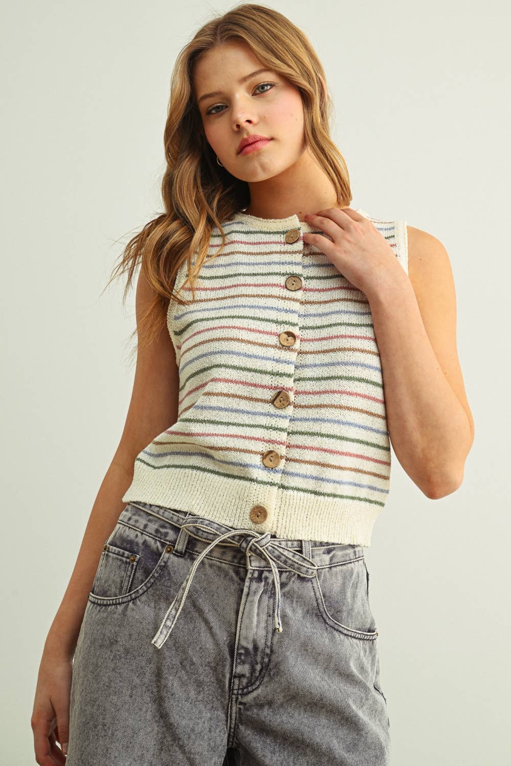 Seaside Stripe Knit Top
