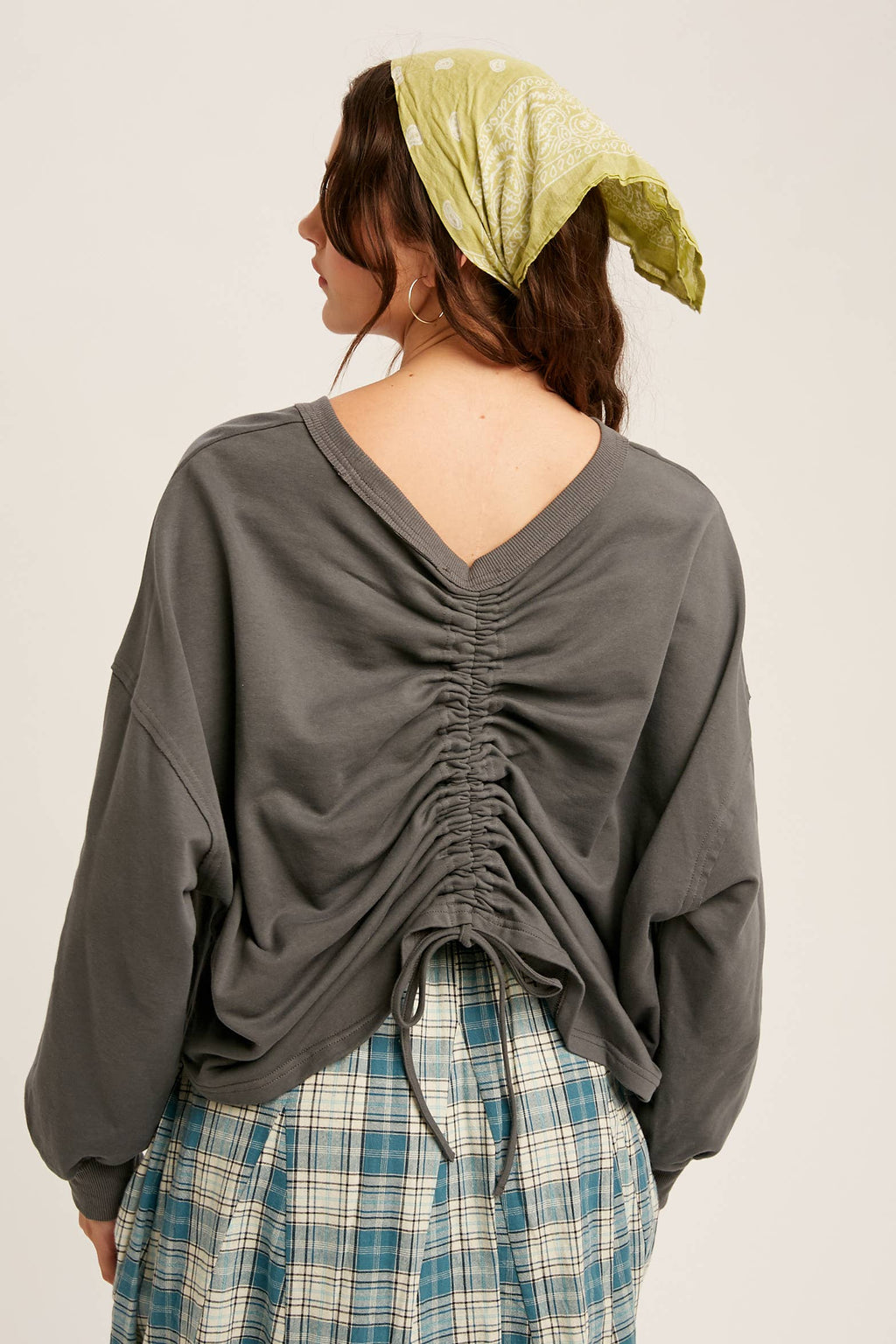 Slate Ruched Top
