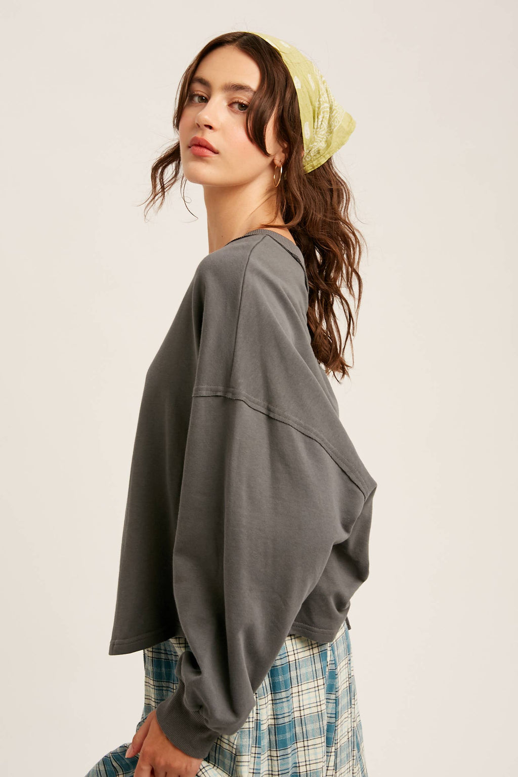 Slate Ruched Top