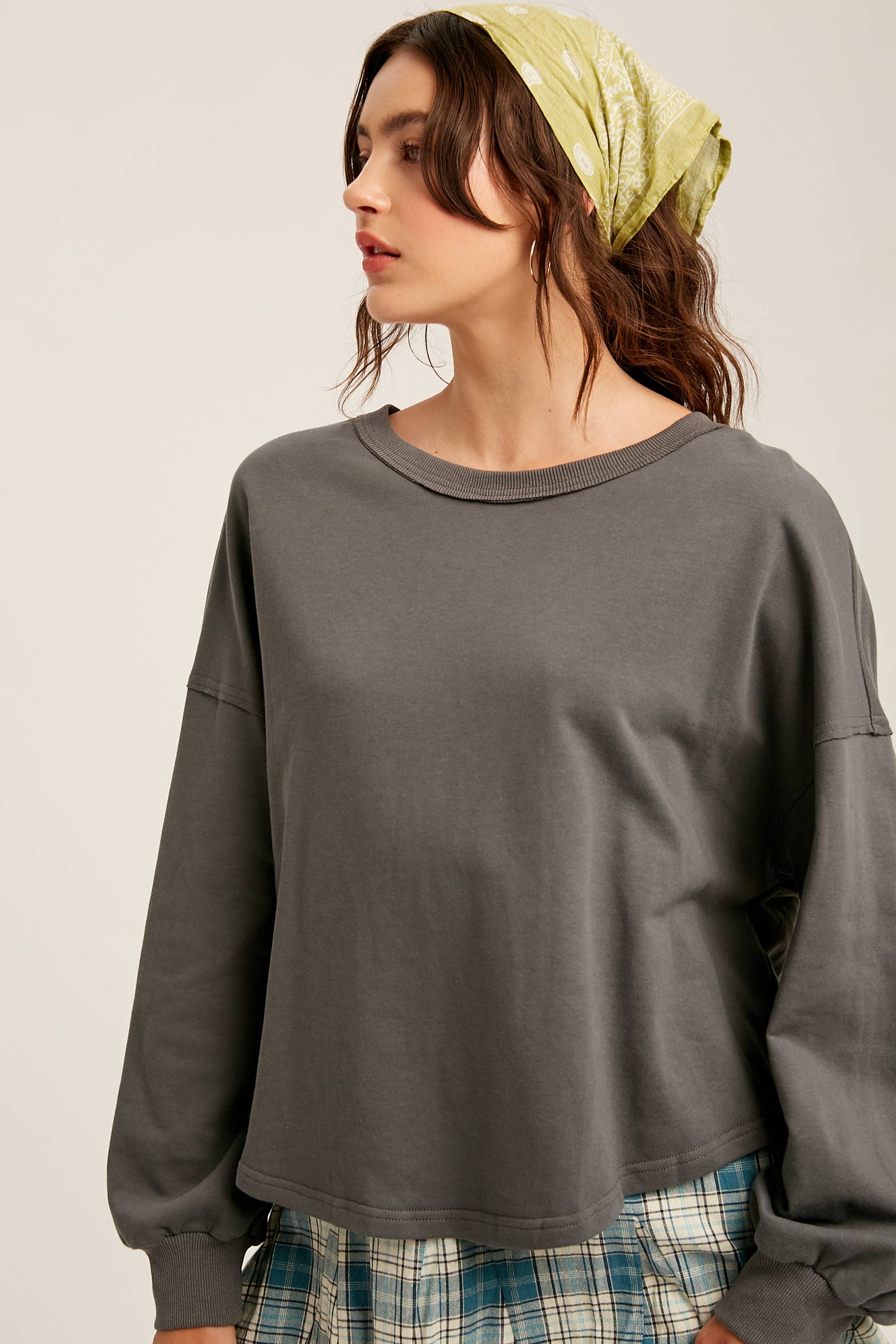 Slate Ruched Top