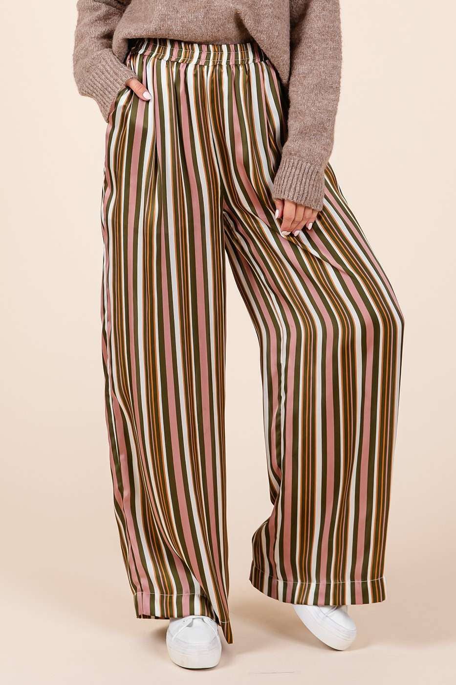 Stripe Satin Pant