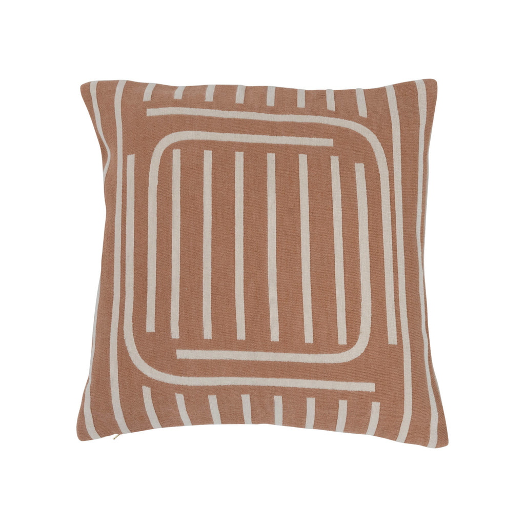 20" Terracotta Abstract Pillow