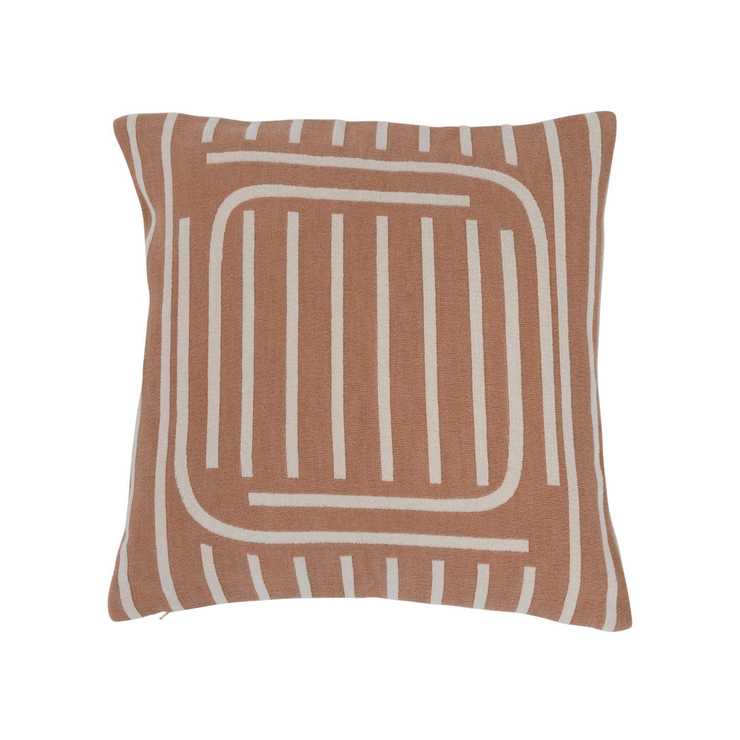 20" Terracotta Abstract Pillow
