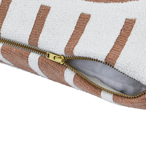20" Terracotta Abstract Pillow