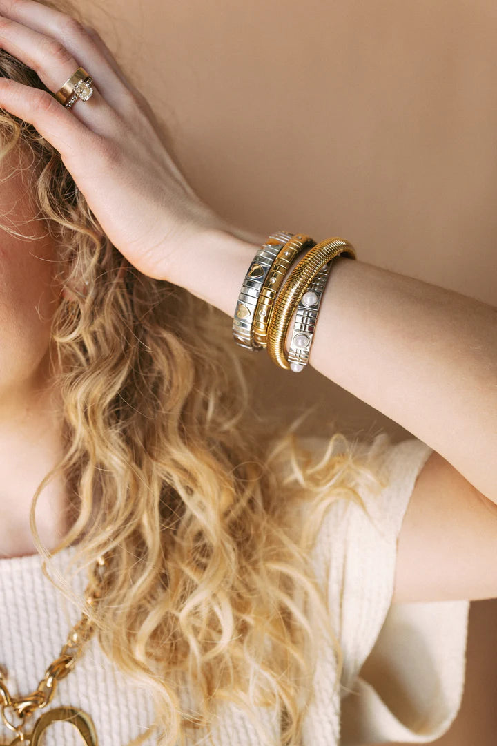 The Skinny Luxe Link Bracelet - Simple Stone