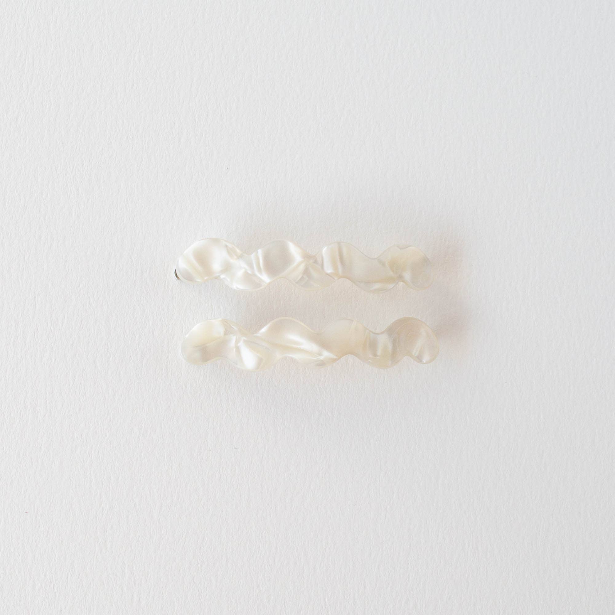 Wavy Hair Pin Set - Cream